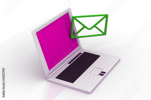 send email envelope in a laptop