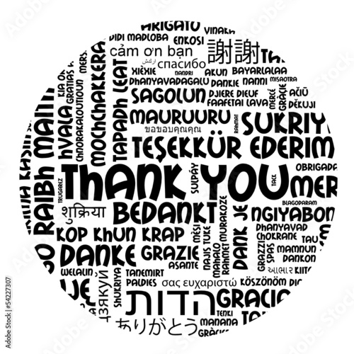 THANK YOU Tag Cloud (thanks gratitude appreciation message card)