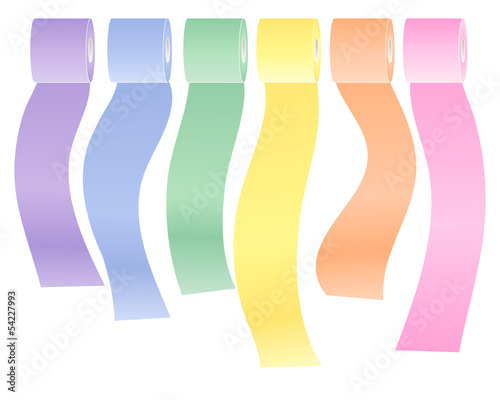 colorful toilet rolls