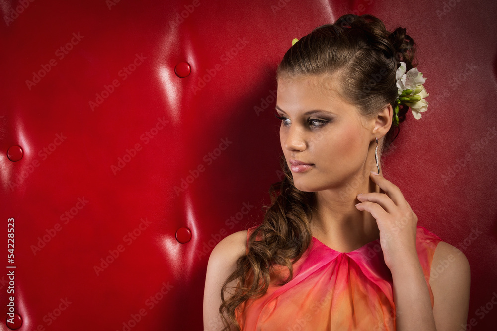 Portrait of the beautiful young girl Portrait of the beautiful young girl