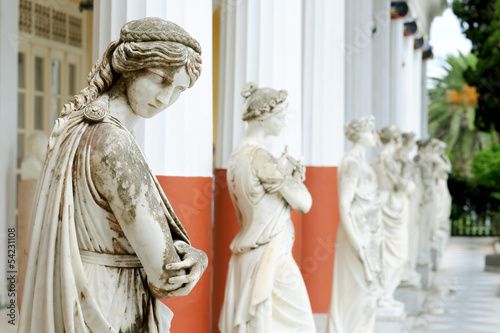 Column of Muses in Achillion palace photo