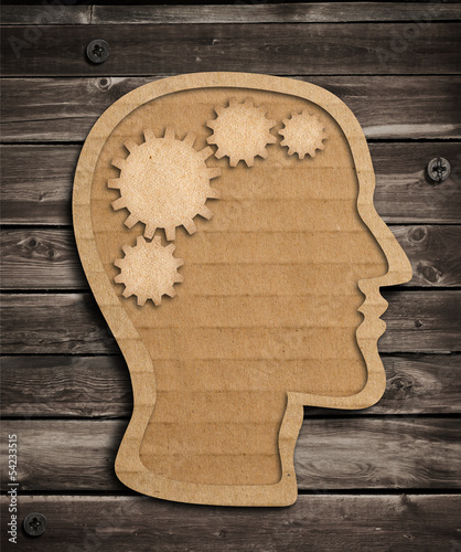 Human brain work model made...