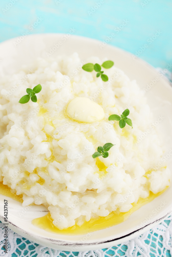 Milk rice porridge with butter Milk rice porridge with butter