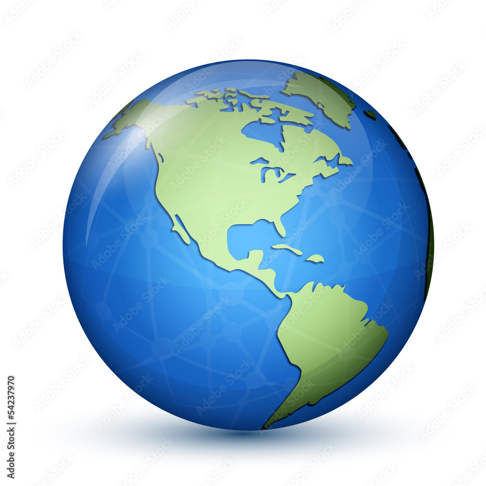 Fototapeta premium North and South Americas