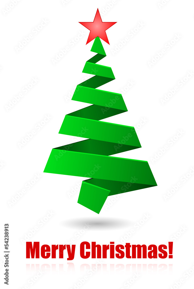 christmas tree origami paper icon 3d christmas tree origami paper icon 3d