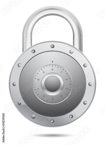 padlock vector icon round
