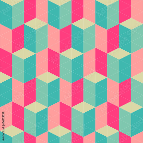 abstract retro geometric seamless pattern