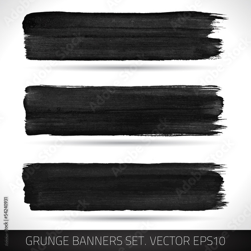 Set of vector grunge banners