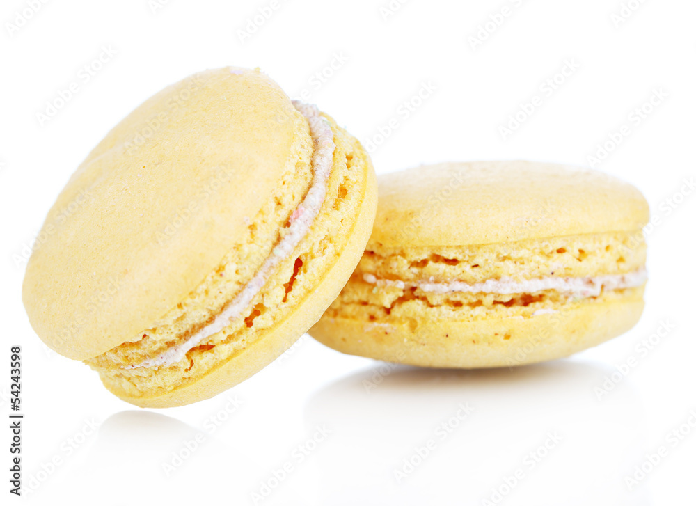 Gentle macaroons isolated on white Gentle macaroons isolated on white