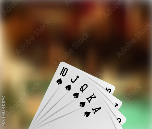 royal flush playing cards