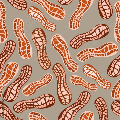 Seamless pattern with abstract peanuts