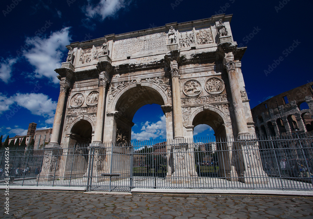 Triumphal arch of Constantine in Rome