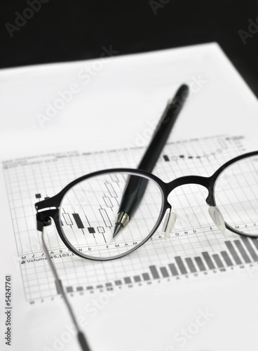 Stock market charts analysis