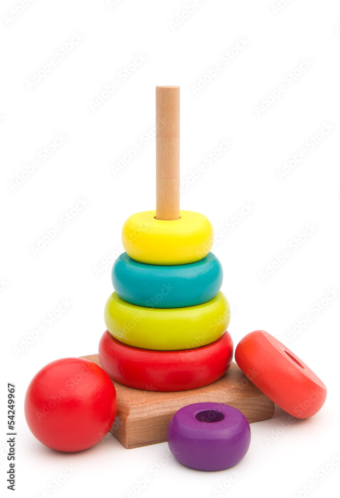 wooden pyramid for children with clipping path wooden pyramid for children with clipping path