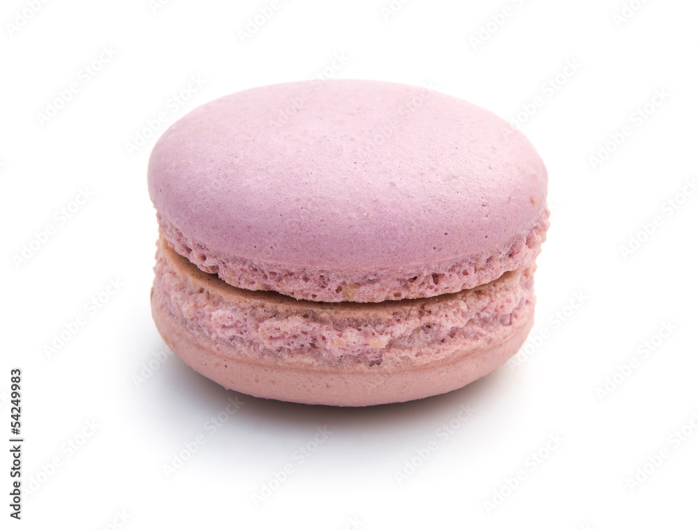 pink macaroon on white with clipping path pink macaroon on white with clipping path