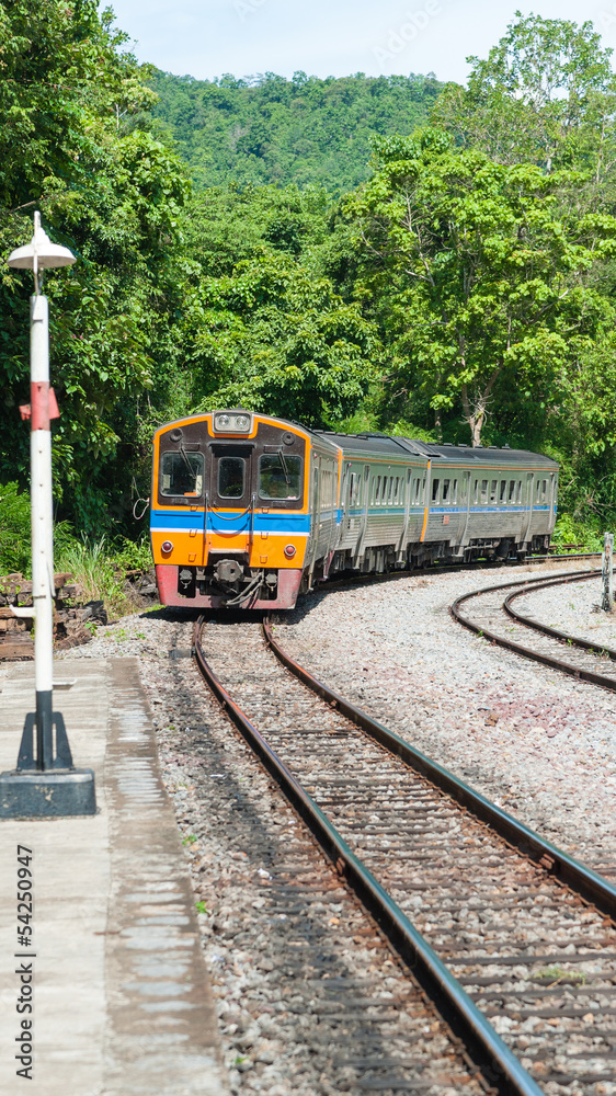 Obraz premium Railway station with train