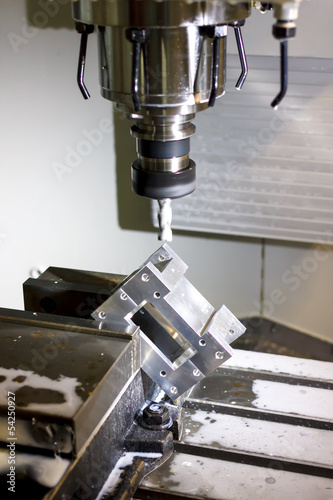 Obraz na płótnie Lathe, CNC milling machine w salonie