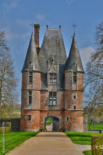 renaissance castle of Carrouges in Normandie