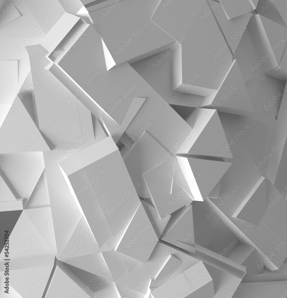 Fototapeta premium Abstrakcjonistyczny biały 3d mozaiki wzór