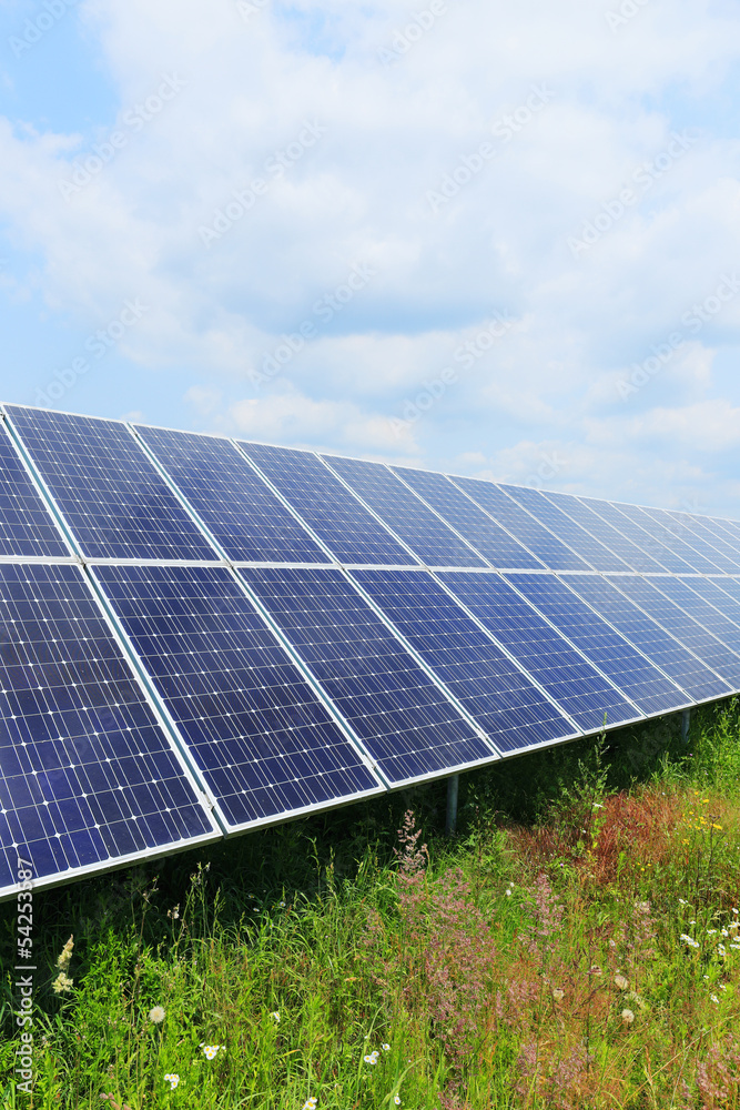 Solar Power Station in the summer Nature Solar Power Station in the summer Nature