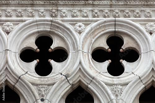 Fotografie Venice - tracery from the Doge's Palace,