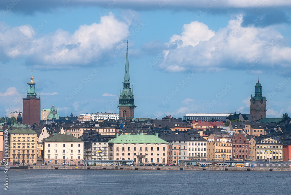 View of the old town of Stockholm. Sweden.