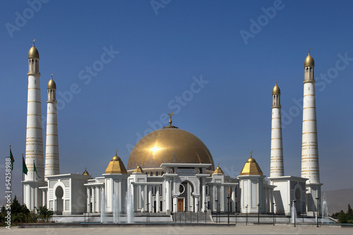 Mosque in native village of first president of Turkmenistan Niya photo