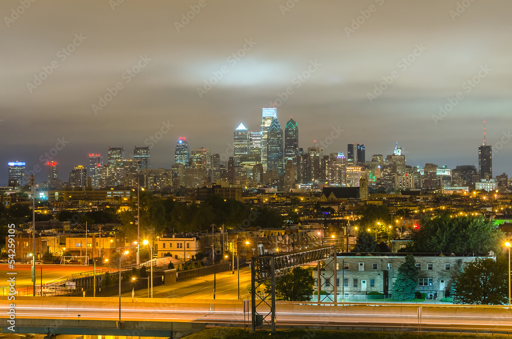 Fototapeta premium Philadelphia Skyline at Night