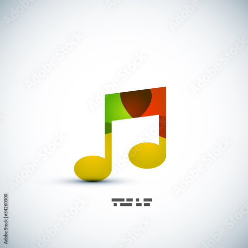 Music note colorful concept