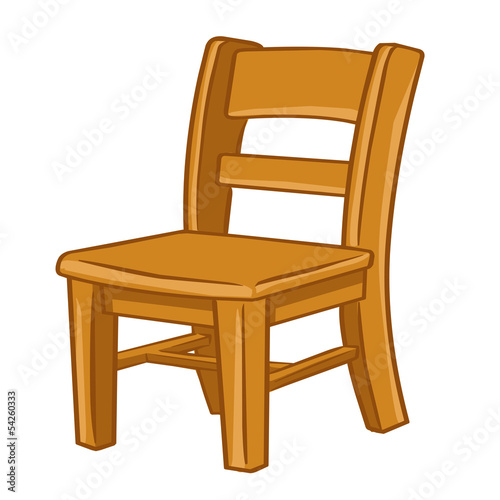 wood Chair isolated illustration