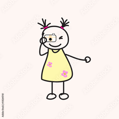 children vector hand drawn