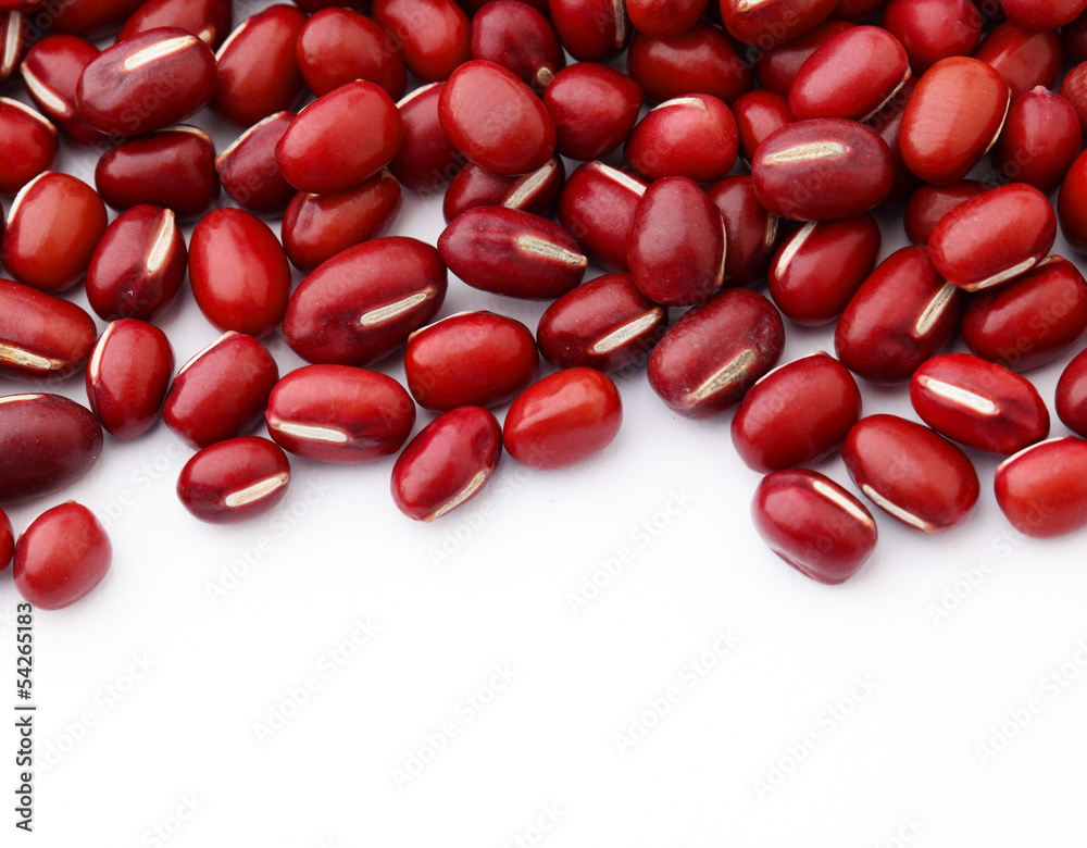 Pile of Red Bean isolated on white background Pile of Red Bean isolated on white background