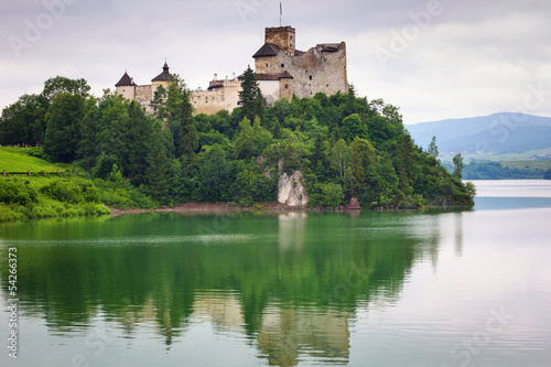 Medieval Niedzica Castle at Czorsztyn Lake in Poland