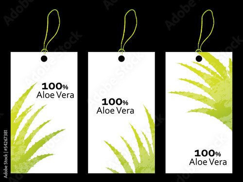 special price tag with aloe vera design