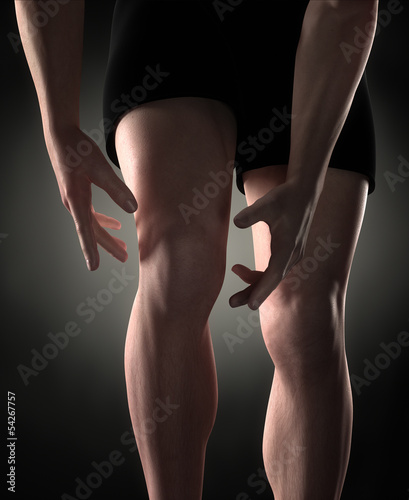 Man knee pain concept