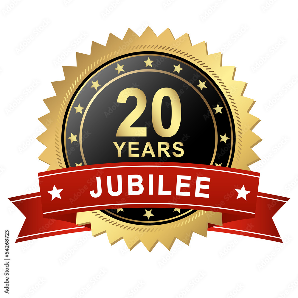Jubilee Button with Banner - 20 YEARS Jubilee Button with Banner - 20 YEARS