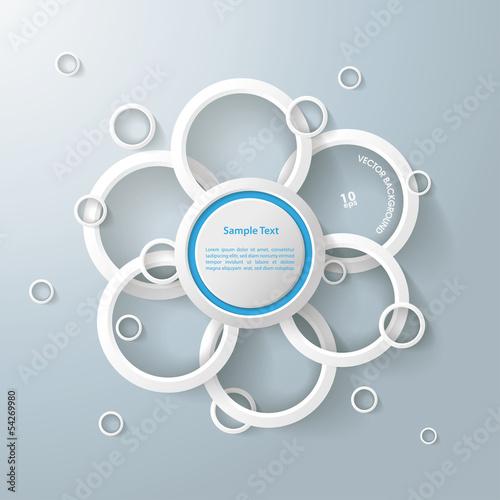 Infographic White Rings Circles Flower