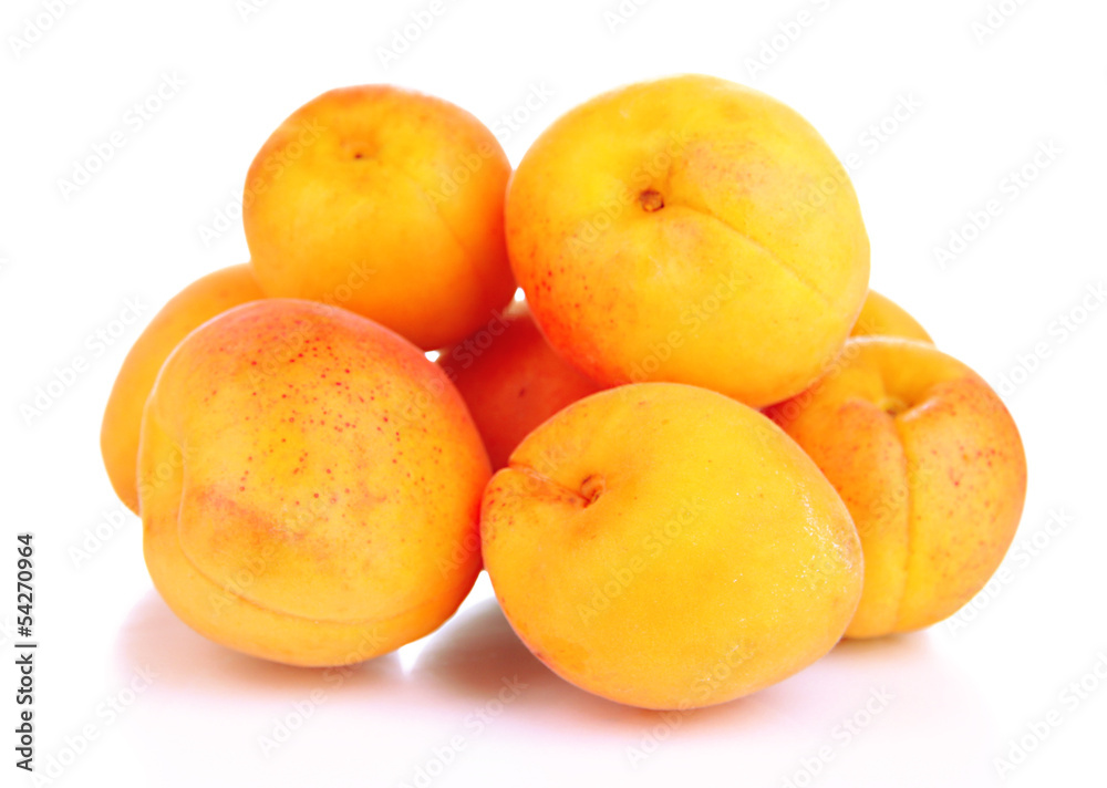 Fresh natural apricot isolated on white Fresh natural apricot isolated on white