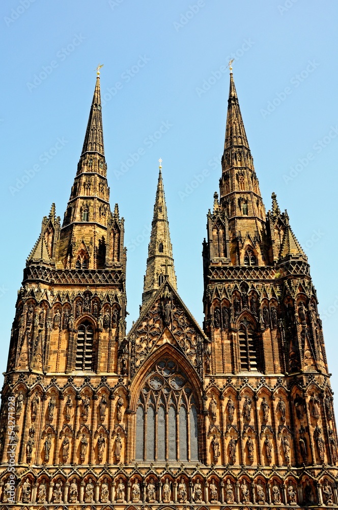 West front of Lichfield Cathedral, England © Arena Photo UK