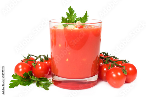 Wallpaper Mural gazpacho with fresh cherry tomatoes and parsley Torontodigital.ca