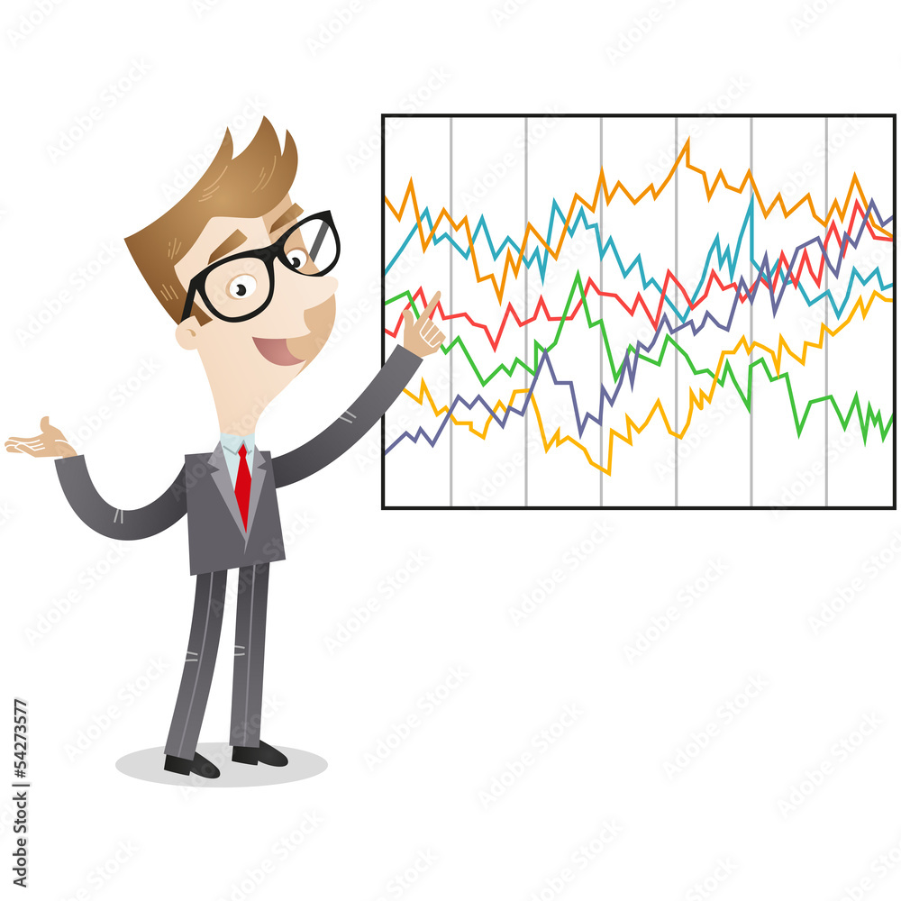 Businessman, graphs, statistics, chart, explaining Businessman, graphs, statistics, chart, explaining