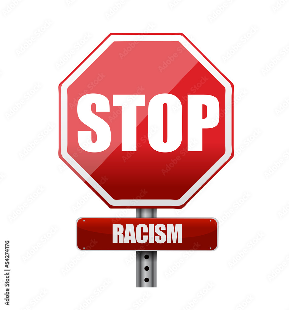 stop racism road sign illustration design stop racism road sign illustration design