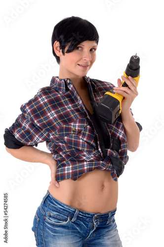 Frau als Handwerker