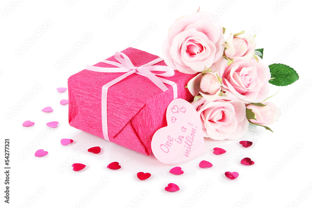 Romantic parcel isolated on white Romantic parcel isolated on white