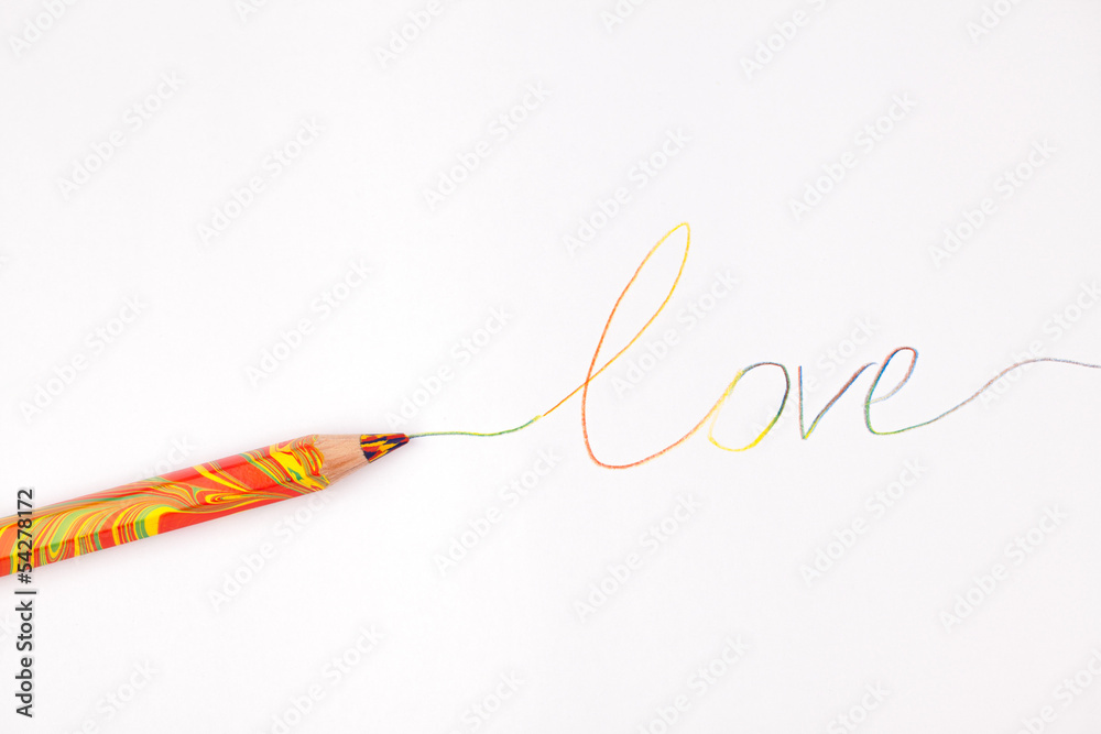 Drawing love with a pencil Drawing love with a pencil