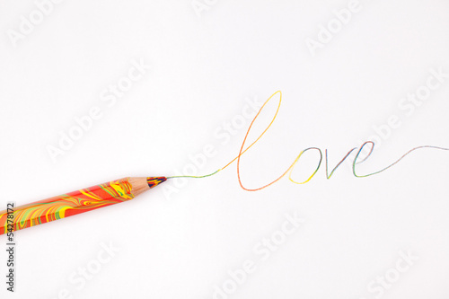 Drawing love with a pencil © ekaterina1922
