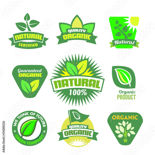 Bio - Organic - Natural icon set
