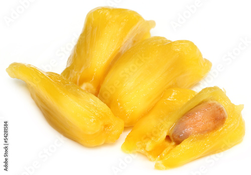 Juicy jackfruit flesh with seeds