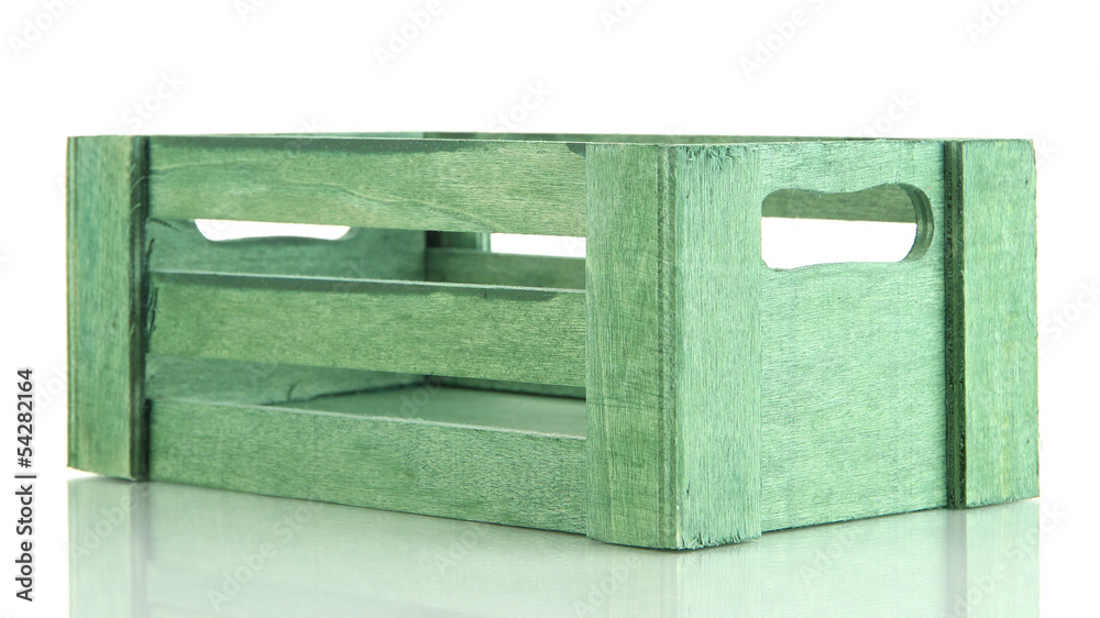 Color wooden crate, isolated on white Color wooden crate, isolated on white
