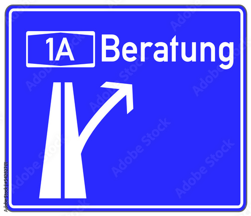 Beratung Schild blau  #130707-svg05